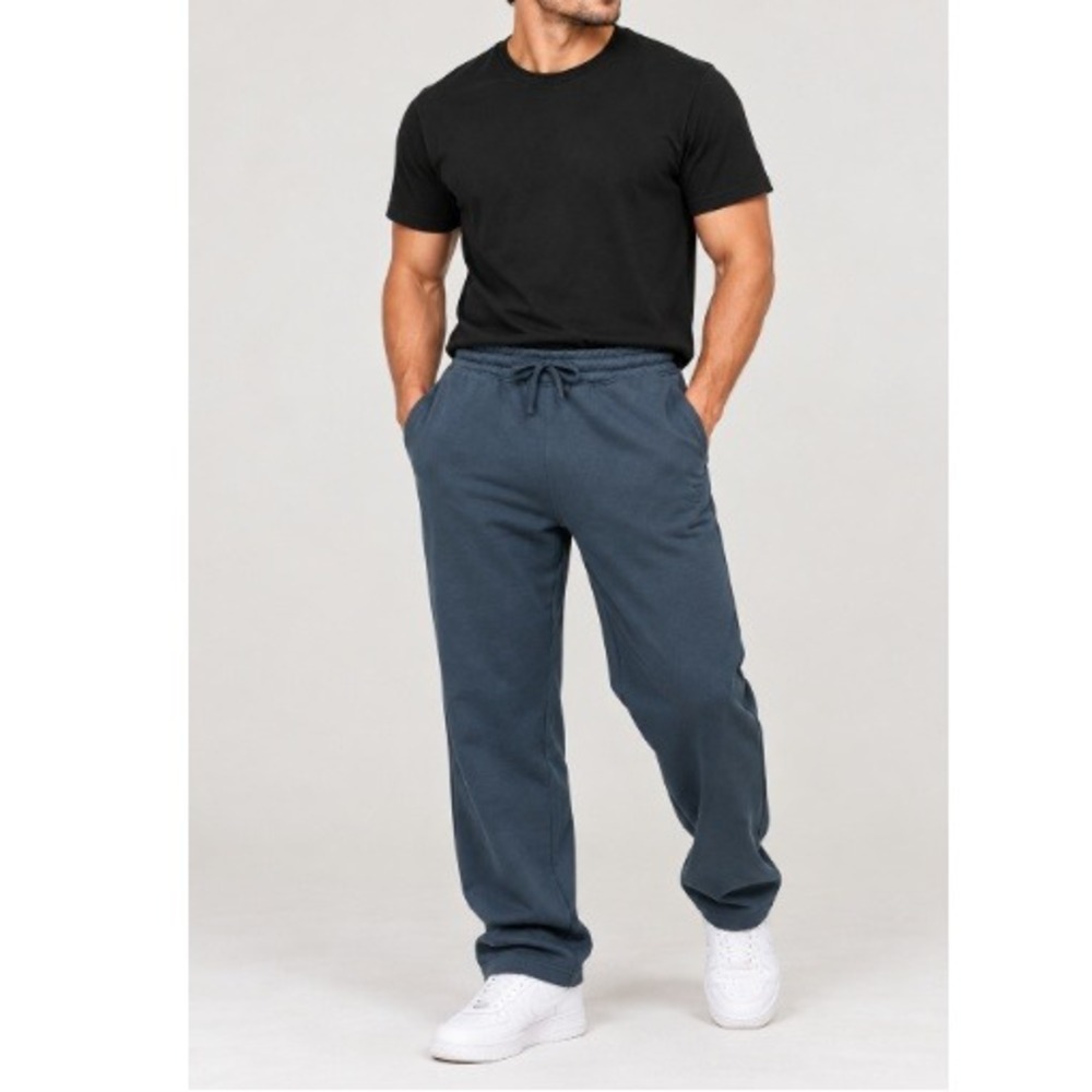 Gymshark Men's Blue Oversized Fit Power Straight Leg Pants Size XL NWT